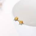wholesale 14K Gold Accented Rose Flower Stud Earrings for Women/Mother/Wife-0-3