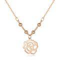 wholesale 18K Gold Rose Flower Pendant Necklace for Women - Elegant-0-0
