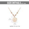 wholesale 18K Gold Rose Flower Pendant Necklace for Women - Elegant-0-1