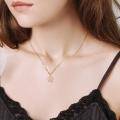 wholesale 18K Gold Rose Flower Pendant Necklace for Women - Elegant-0-2