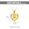 wholesale 18K Gold Double Heart Pendant Necklace for Women - Forever Love You Gift for Her/Mom/Wife (45cm)-0-2