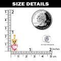 wholesale 10K Gold Pink Crystal Heart Teddy Bear Pendant Necklace for Women Girls s-0-1