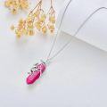 wholesale  Sterling Silver Quartz Frog Pendant Necklace Gift for Women Mom -0-5