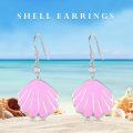 wholesale 925 Sterling Silver Pink Shell CZ Drop Earrings for Women and Girls-0-6