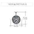 wholesale 925 Sterling Silver Guardian Angel Round Medal Pendant Necklace s for Women Girls-0-1