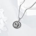 wholesale 925 Sterling Silver St Andrew Patron Saint Medal Necklace Catholic Christian Gifts for Women and Men-0-3