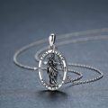 wholesale 925 Sterling Silver Saint Joseph Pendant Necklace with Chain Catholic s for Women and Men-0-4