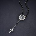 wholesale 925 Sterling Silver Saint Michael/Christopher Adjustable Medal Bracelet for Men Women Religious Protection Jewelry with 6mm Figaro Link (9+2)-0-3