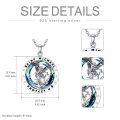 wholesale 925 Sterling Silver St. Michael Pendant with Blue Crystal and Guardian Angel Protection Jewelry for Women & Men -0-1