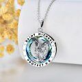 wholesale 925 Sterling Silver St. Michael Pendant with Blue Crystal and Guardian Angel Protection Jewelry for Women & Men -0-3