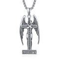wholesale 925 Sterling Silver Angel Pendant Cross Necklace Graduation Gifts for Her Him Protection Jewelry -0-0