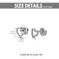 wholesale 14K Gold Open Heart with Cubic Zirconia Stud Earrings for Women Mom Wife Girls-0-1