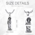 wholesale 925 Sterling Silver Saint Jude Statue Pendant with 24 Chain - Religious Jewelry for Men and Women-0-1