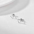 wholesale 14K Gold Open Heart with Cubic Zirconia Stud Earrings for Women Mom Wife Girls-0-4