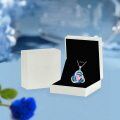 wholesale 925 Sterling Silver Green & Blue Crystal Heart Love Knot Pendant Necklace Gift for Women-0-13