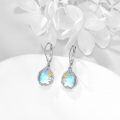 wholesale 925 Sterling Silver Blue Moonstone Rose Vine Filigree Teardrop Dangle Leverback Earrings-0-4