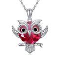 wholesale 925 Sterling Silver Crystal Owl Pendant Necklace with Chain - Birthday Gifts for Women Girls Grandmas Mothers' Day Jewelry Accessories-0-6
