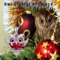 wholesale 925 Sterling Silver Crystal Owl Pendant Necklace with Chain - Birthday Gifts for Women Girls Grandmas Mothers' Day Jewelry Accessories-0-12