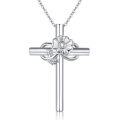 wholesale 925 Sterling Silver Flower Cross Pendant Necklace for Women Gifts for Her Jewelry Accessories-0-0