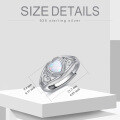 wholesale Sterling Silver Gemstone Heart Ring Adjustable - US # 7-0-1