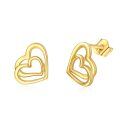 wholesale 14K Gold Heart Studs Minimalist  for Her Valentine's Day Present Girlfriend Birthday -0-0