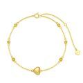 wholesale 14K Gold Heart Beaded Charm Bracelet for Women - Mothers Day Gifts-0-0