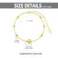 wholesale 14K Gold Heart Beaded Charm Bracelet for Women - Mothers Day Gifts-0-1