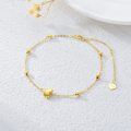 wholesale 14K Gold Heart Beaded Charm Bracelet for Women - Mothers Day Gifts-0-3