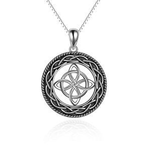 Sterling Silver Celtic Love Pendant Necklace-0