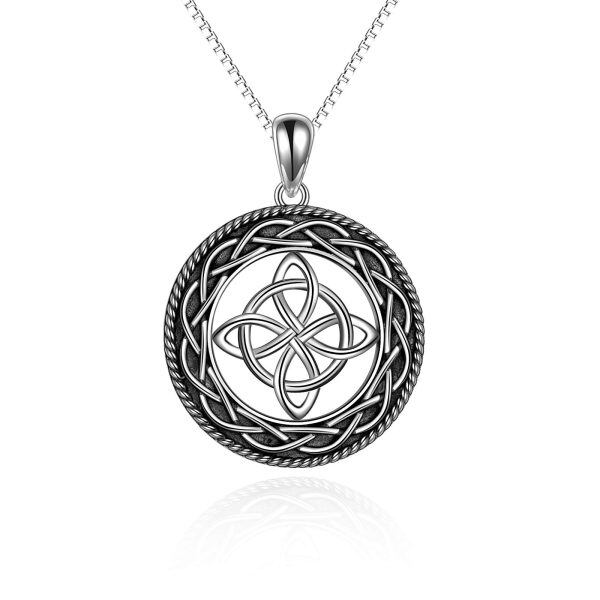 Sterling Silver Celtic Love Pendant Necklace-0