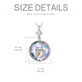 wholesale 925 Sterling Silver Cat Pendant Necklace with Crystal and Charm for Women Girls Mom Wife Gift-0-1