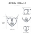 wholesale 925 Sterling Silver Heart & Infinity Cubic Zirconia Pendant Necklace for Women Teen Girls Valentines Day Gifts-0-1