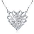 wholesale 925 Sterling Silver Daisy Flower Pendant with Cubic Zirconias for Women-0-0