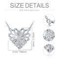 wholesale 925 Sterling Silver Daisy Flower Pendant with Cubic Zirconias for Women-0-1
