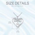 wholesale 925 Sterling Silver Freshwater Pearl Infinity Heart Pendant Necklace for Women-0-1