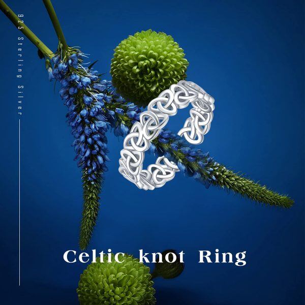 Sterling Silver Celtic Knot Adjustable Rings-4