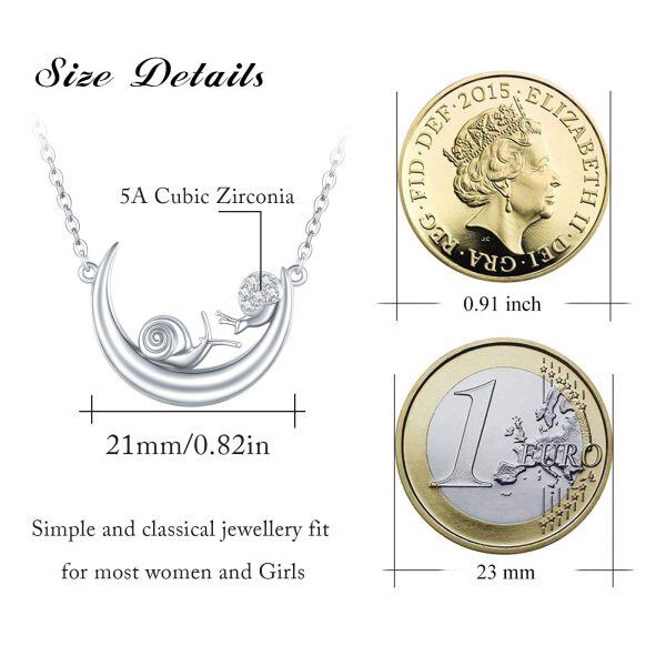 Sterling Silver Snail Mother and Child Pendant Necklace -1