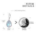 wholesale 925 Sterling Silver Blue Moonstone Tree of Life Earrings for Mom & Daughter Birthdays-0-1