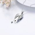 wholesale 925 Sterling Silver Guardian Angel Pet Urn Necklace with Pink Heart and Funnel Set-0-7