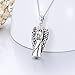 wholesale 925 Sterling Silver Guardian Angel Pet Urn Necklace with Pink Heart and Funnel Set-0-11