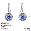 wholesale Silver Crystal Birthstone Hook Earrings for Women Girls Mom - Rhodium Plated-0-8