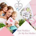 wholesale 925 Sterling Silver Moonstone Mom Heart Pendant Necklaces for Women Gifts-0-5