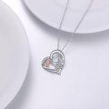 wholesale 925 Sterling Silver Heart-Shaped I love you mom Pendant Necklace - Mother Daughter s for Women-0-4