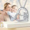 wholesale 925 Sterling Silver Heart-Shaped I love you mom Pendant Necklace - Mother Daughter s for Women-0-5