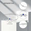 wholesale 925 Sterling Silver Blue Sapphire Elephant Infinity Heart Charm Bracelet for Women Mother's Day Gifts-0-1