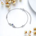 wholesale 925 Sterling Silver Blue Sapphire Elephant Infinity Heart Charm Bracelet for Women Mother's Day Gifts-0-4