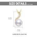 wholesale 14K Gold Pearl Necklace with Diamond Accent - Elegant Design for Women's Fashion Accessories-0-1