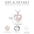 wholesale 925 Sterling Silver Mama & Kids Heart Pendant Necklace  for Mom Grandmother Wife Daughter-0-1