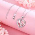 wholesale 925 Sterling Silver Mama & Kids Heart Pendant Necklace  for Mom Grandmother Wife Daughter-0-4