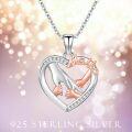 wholesale 925 Sterling Silver Mama & Kids Heart Pendant Necklace  for Mom Grandmother Wife Daughter-0-5